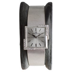 Baume Mercier 14Kt. Solid White Gold Bracelet Dress Watch with Diamond Accents