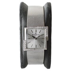 Baume & Mercier 14Kt. Reloj de pulsera de oro blanco macizo con detalles de diamantes