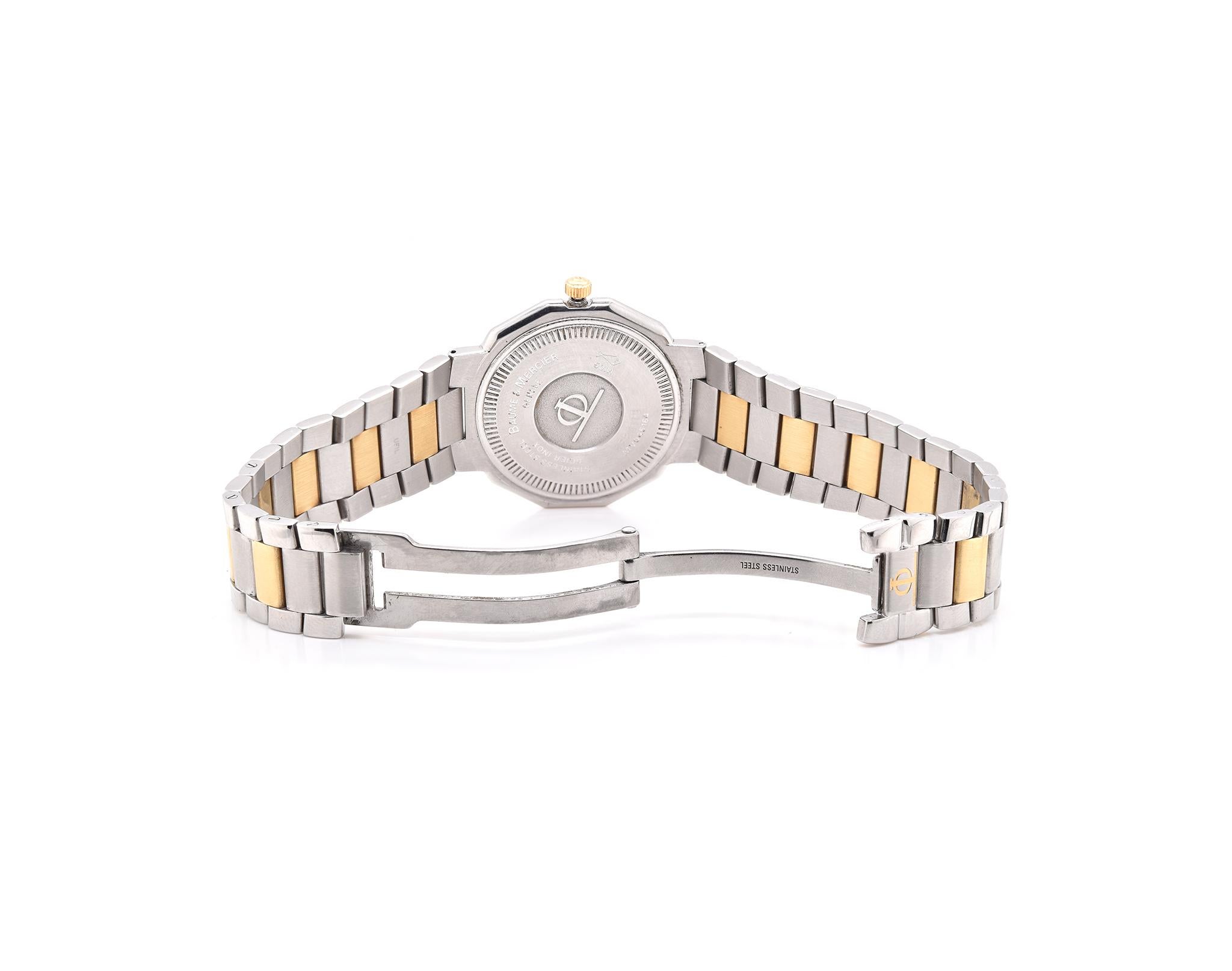 Baume & Mercier 18 Karat Yellow Gold and Stainless Steel Riviera In Excellent Condition In Scottsdale, AZ