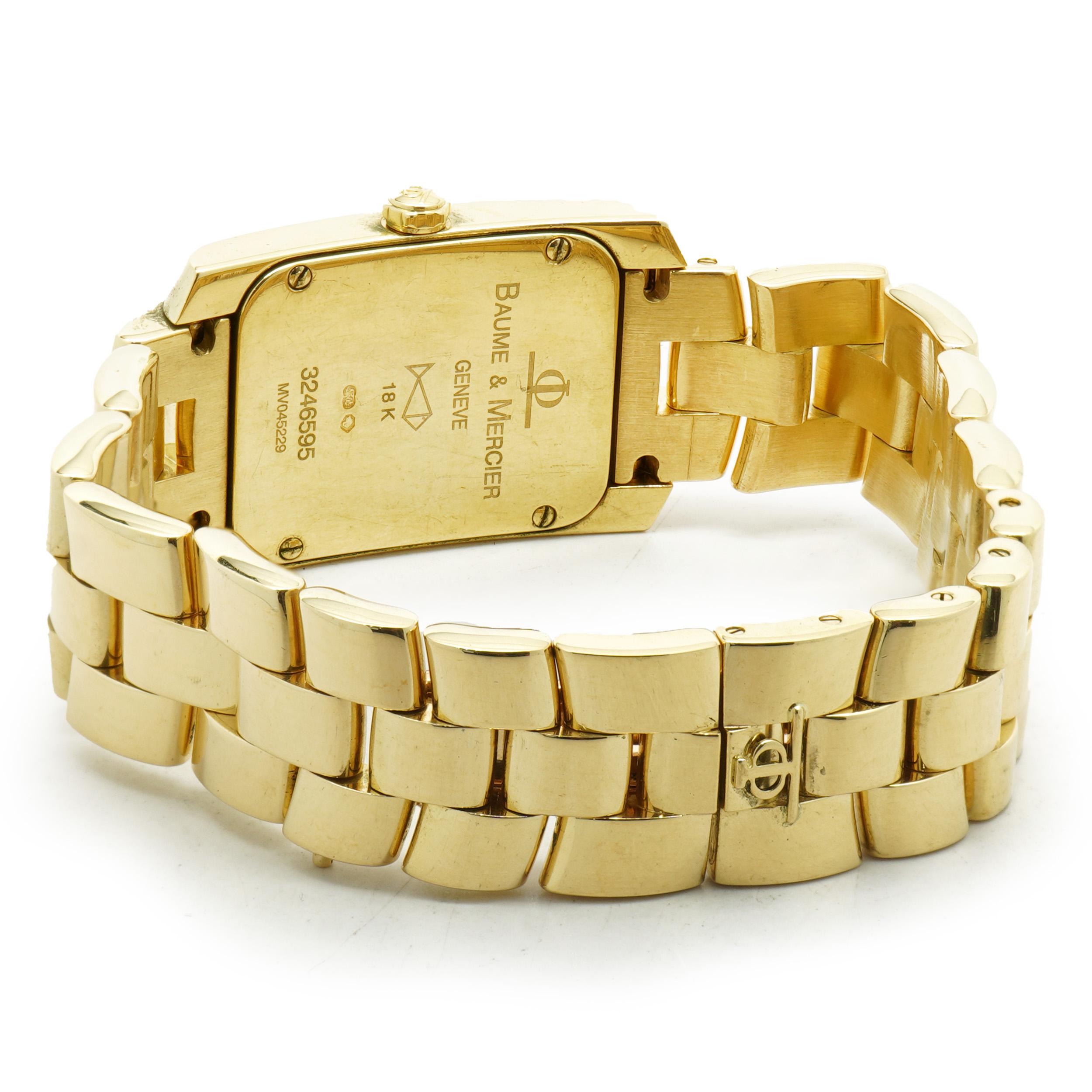 Baume & Mercier Hampton Milleis, Hampton Milleis, 18 Karat Gelbgold im Zustand „Hervorragend“ in Scottsdale, AZ