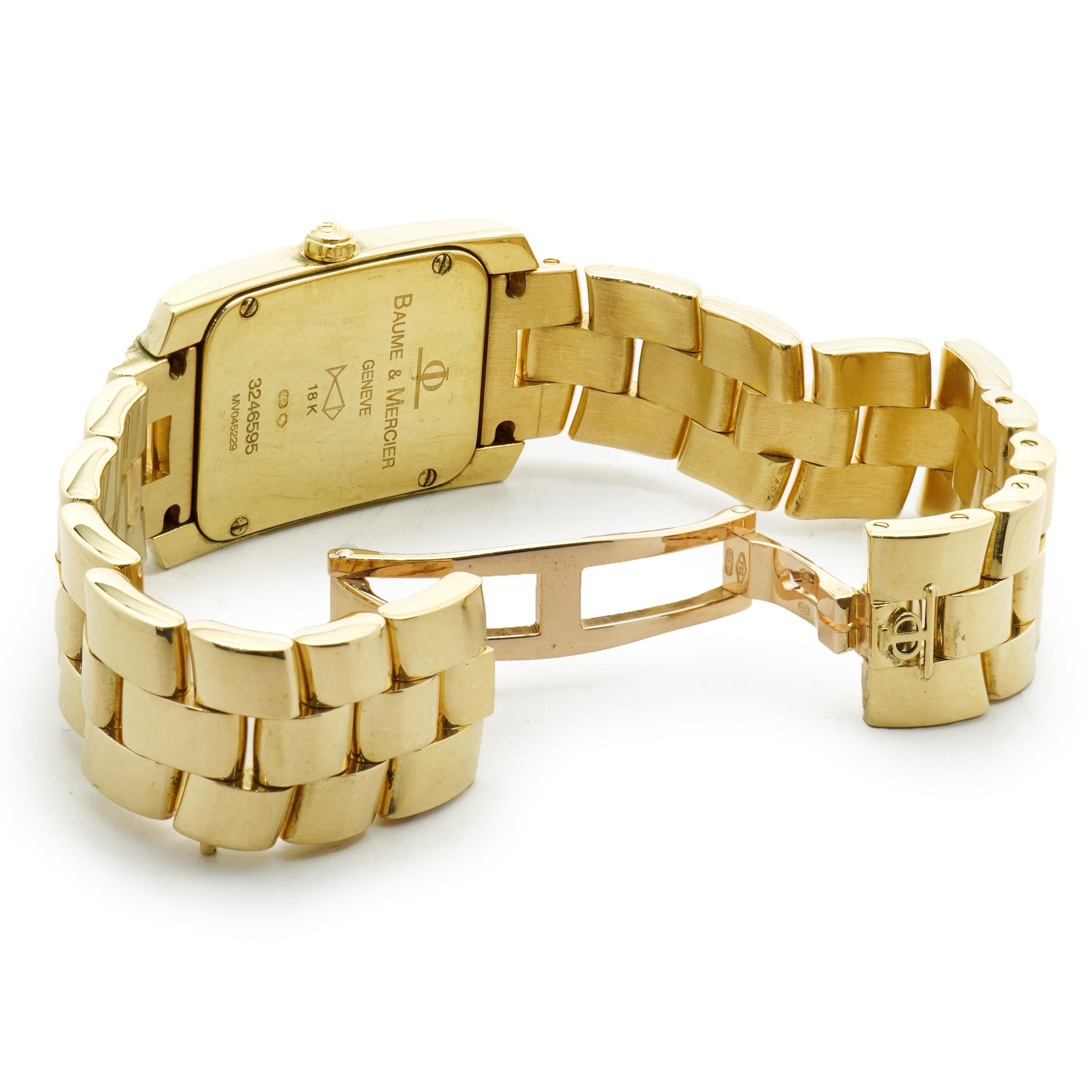 Baume & Mercier Hampton Milleis, Hampton Milleis, 18 Karat Gelbgold Damen