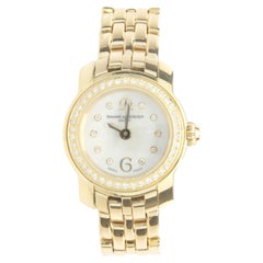 Baume & Mercier 18 Karat Yellow Gold Ladies Diamond