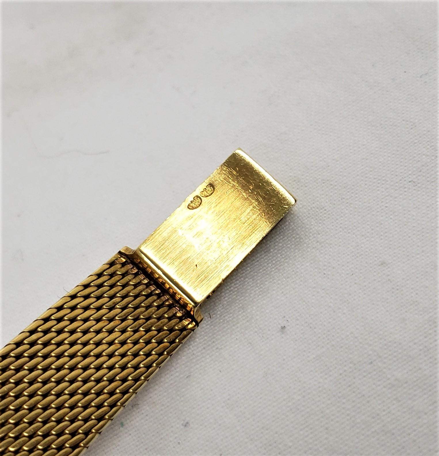 Baume Mercier 18 Karat Yellow Gold Ladies Wristwatch & Bracelet & Original Box For Sale 6