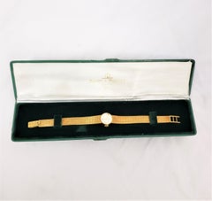 Baume Mercier 18 Karat Yellow Gold Ladies Wristwatch & Bracelet & Original Box