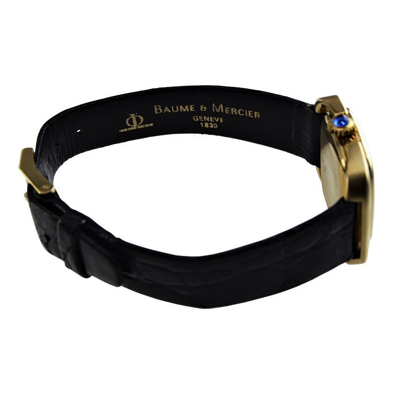 Baume Mercier 18 Karat Yellow Gold Midcentury Watch Once Owned by Jerry Lewis For Sale 5