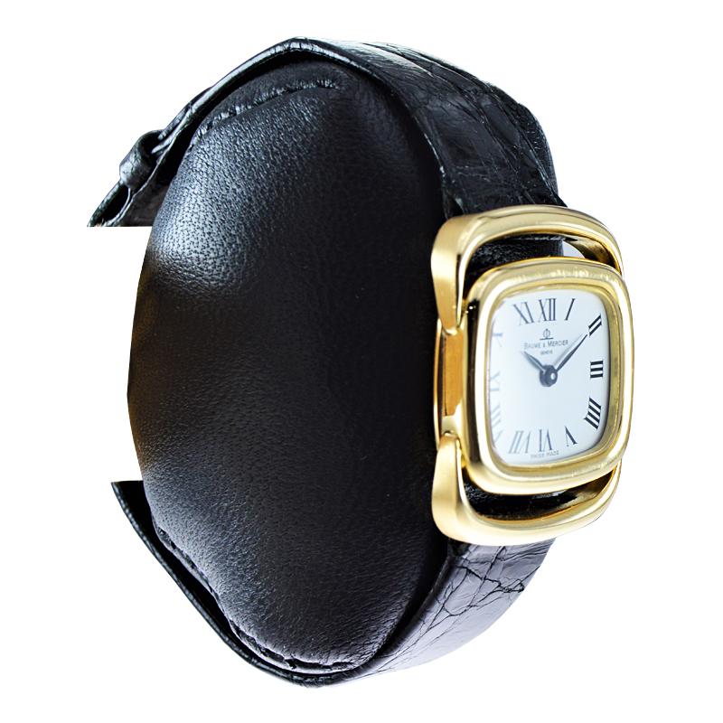 Baume & Mercier 18 Karat Yellow Gold Midcentury Watch Once Owned by Jerry Lewis (en anglais) en vente 2