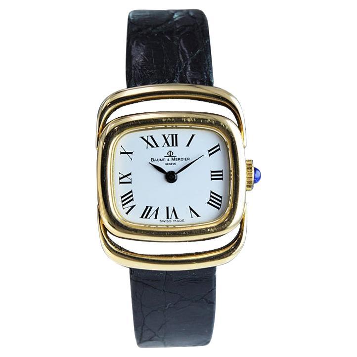 Baume & Mercier 18 Karat Yellow Gold Midcentury Watch Once Owned by Jerry Lewis (en anglais) en vente