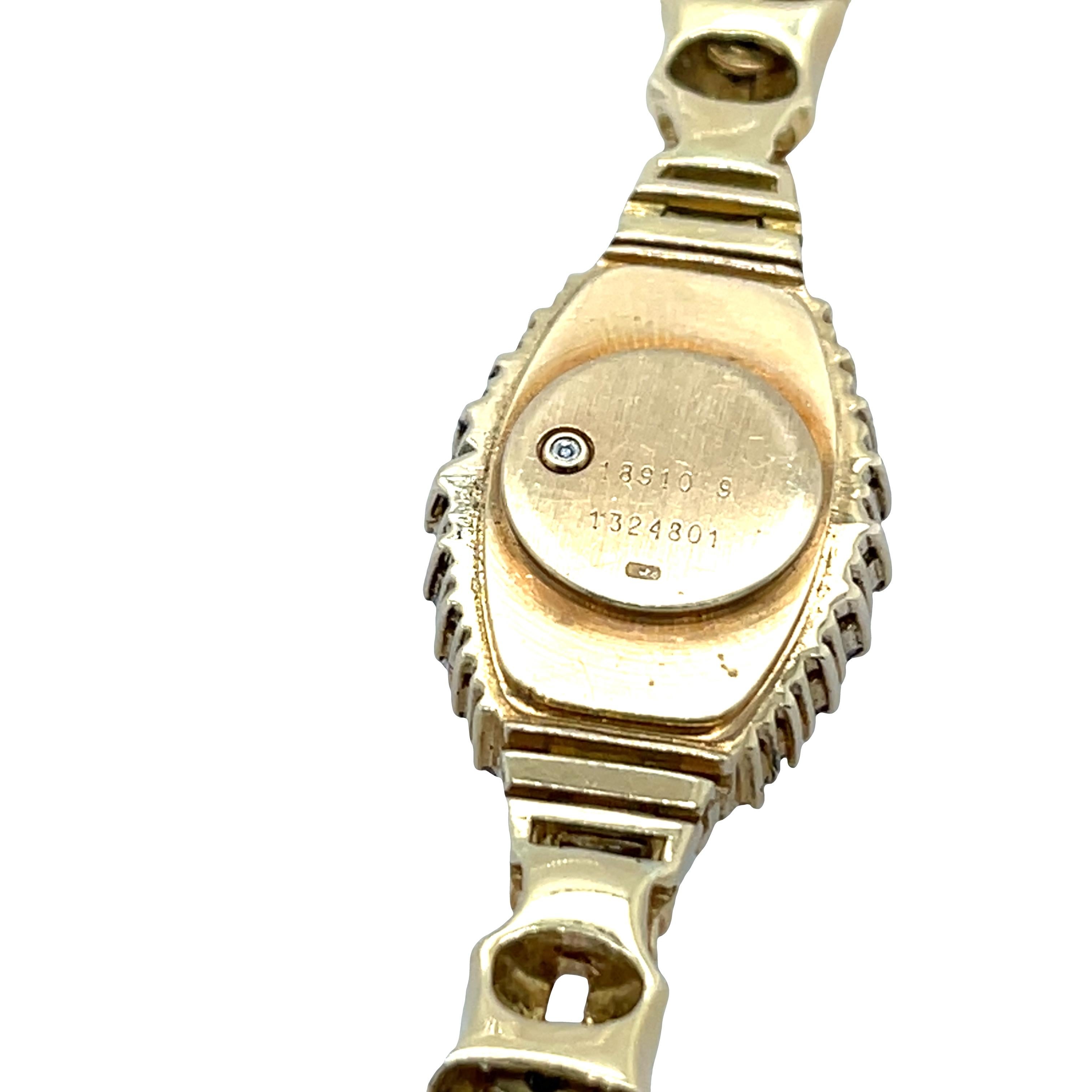 da uomo o donna Orologio Baume & Mercier in oro giallo 18ct con diamanti - Raro orologio d'epoca in vendita