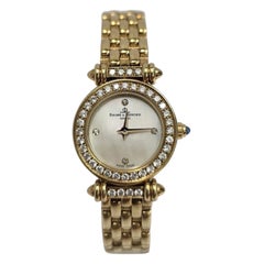 Vintage Baume & Mercier 18K Gold Diamond Bezel Ladies Watch, Quartz, Swiss Made