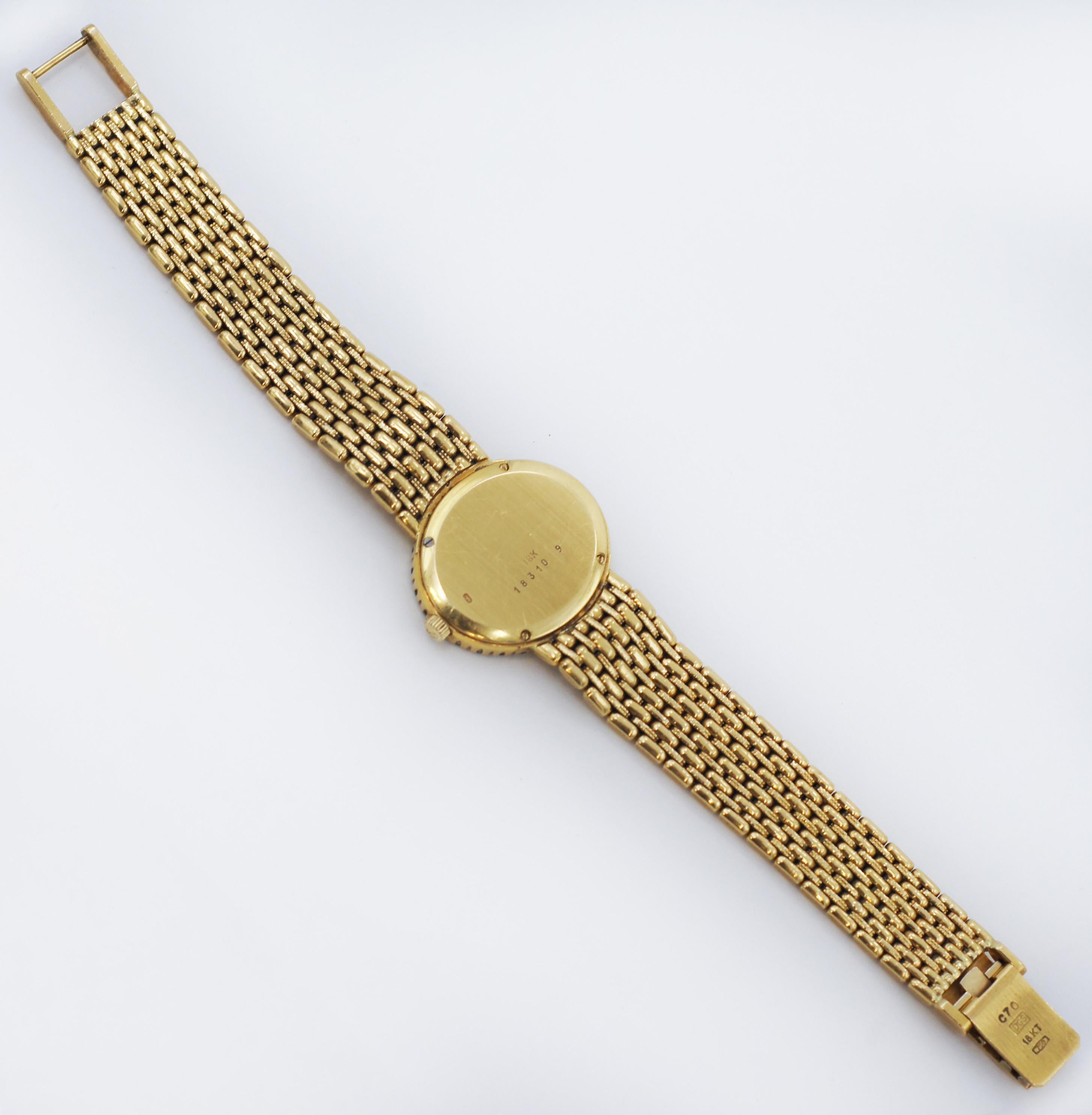 Baume & Mercier 18k Gold Diamond Watch 18310 9 In Good Condition In San Fernando, CA