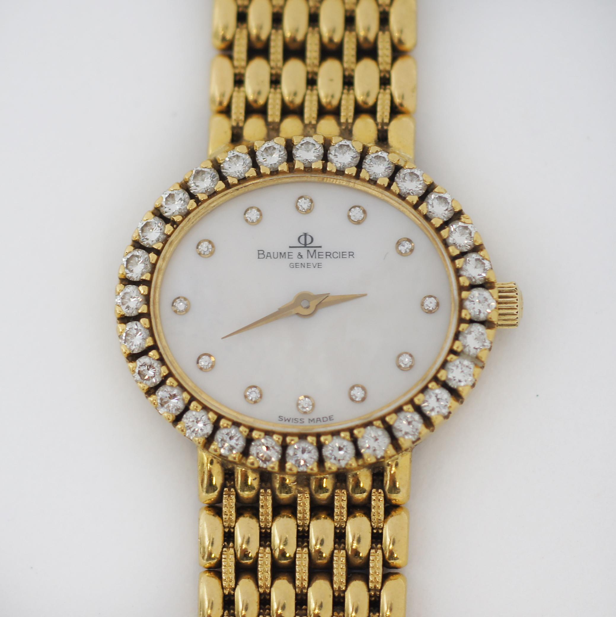Women's Baume & Mercier 18k Gold Diamond Watch 18310 9
