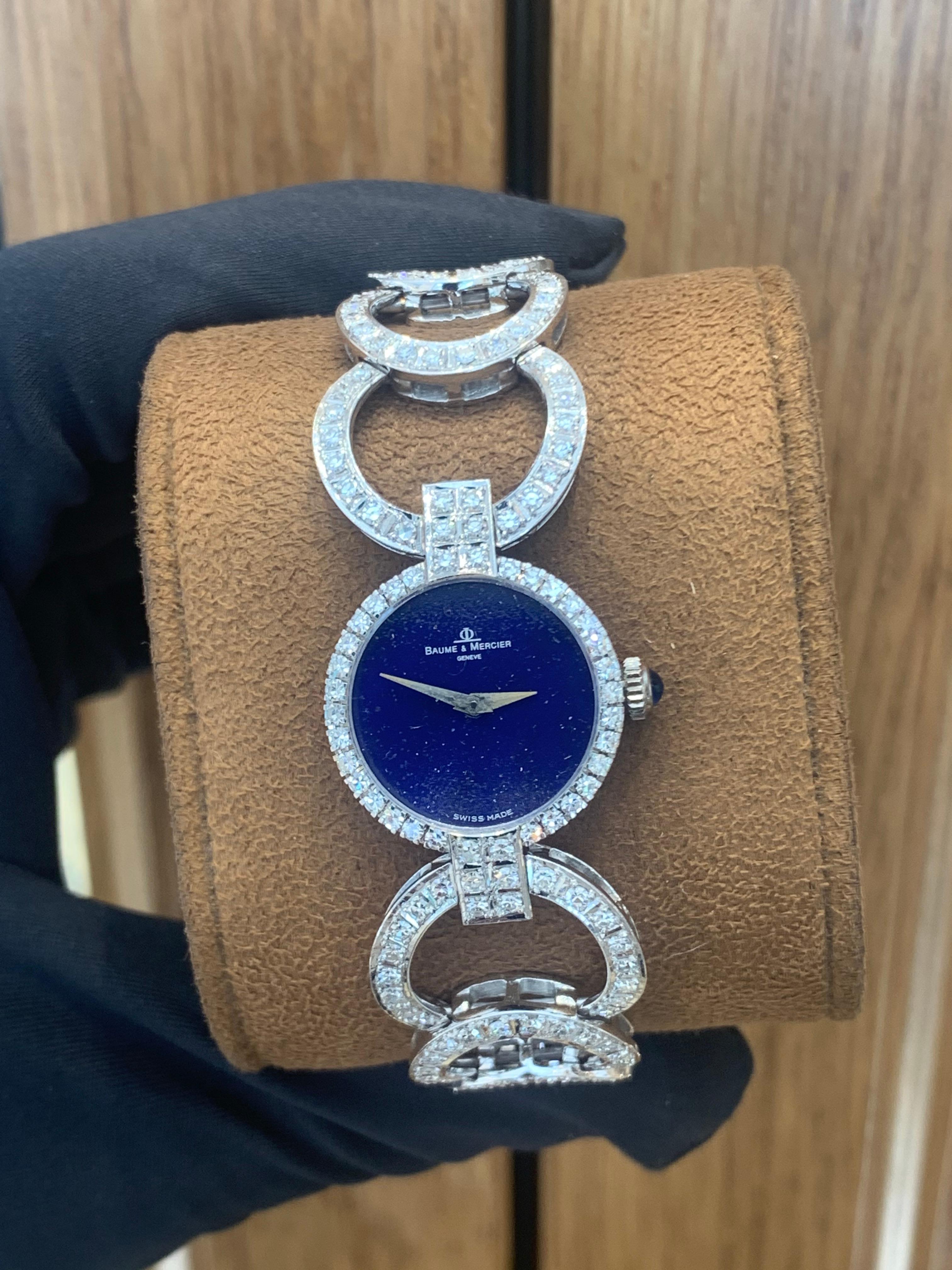 Baumé & Mercier 18k Gold Fabrik Diamant Uhr im Angebot 7