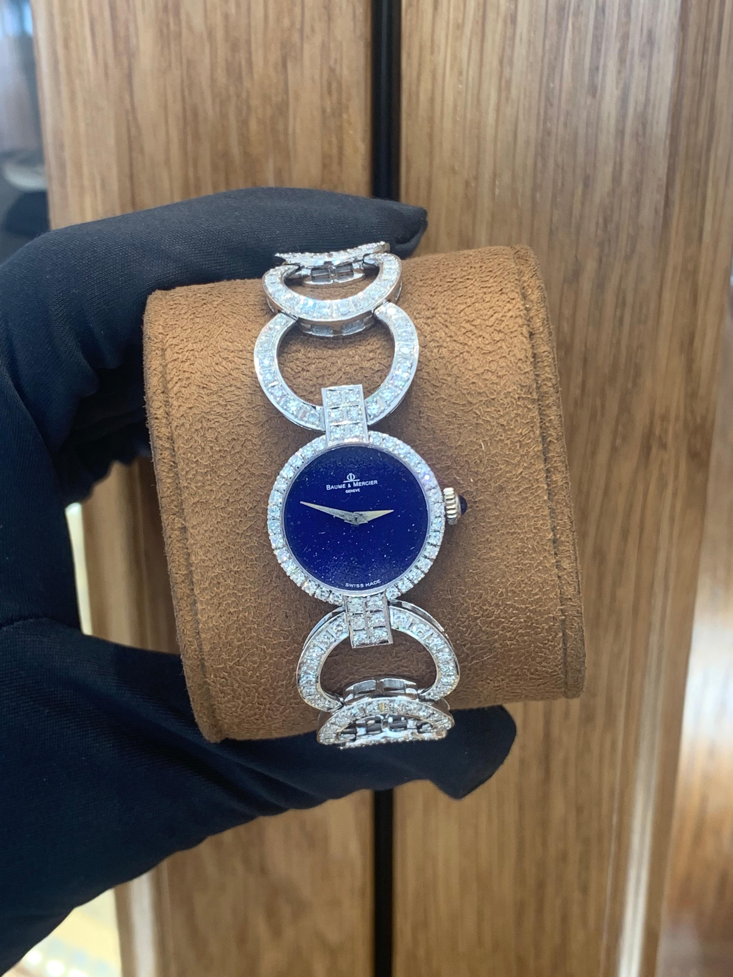 Baumé & Mercier 18k Gold Factory Diamond Watch For Sale 5