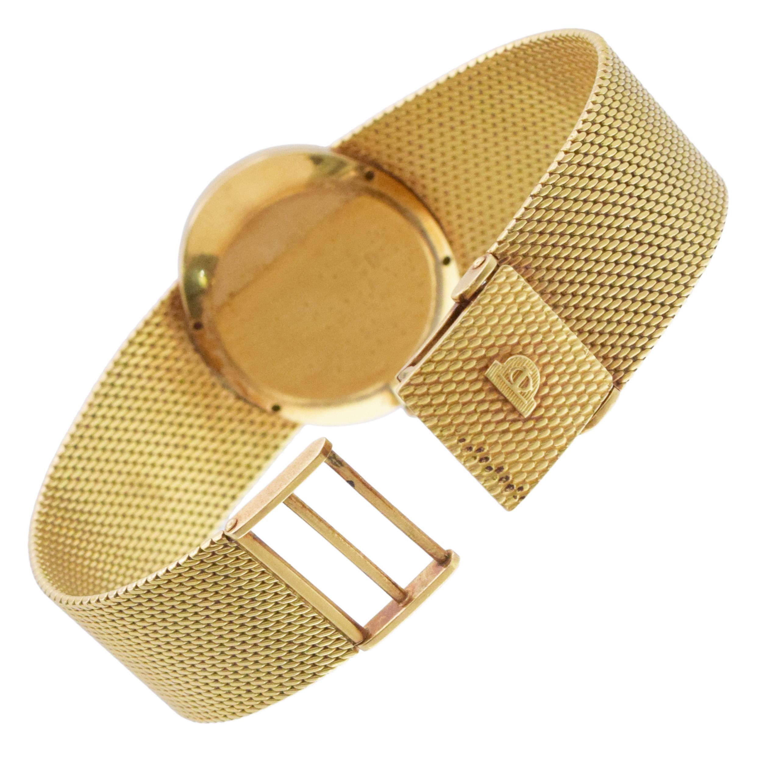 Reloj de pulsera Baume & Mercier de oro amarillo de 18 quilates y diamantes. en venta 7