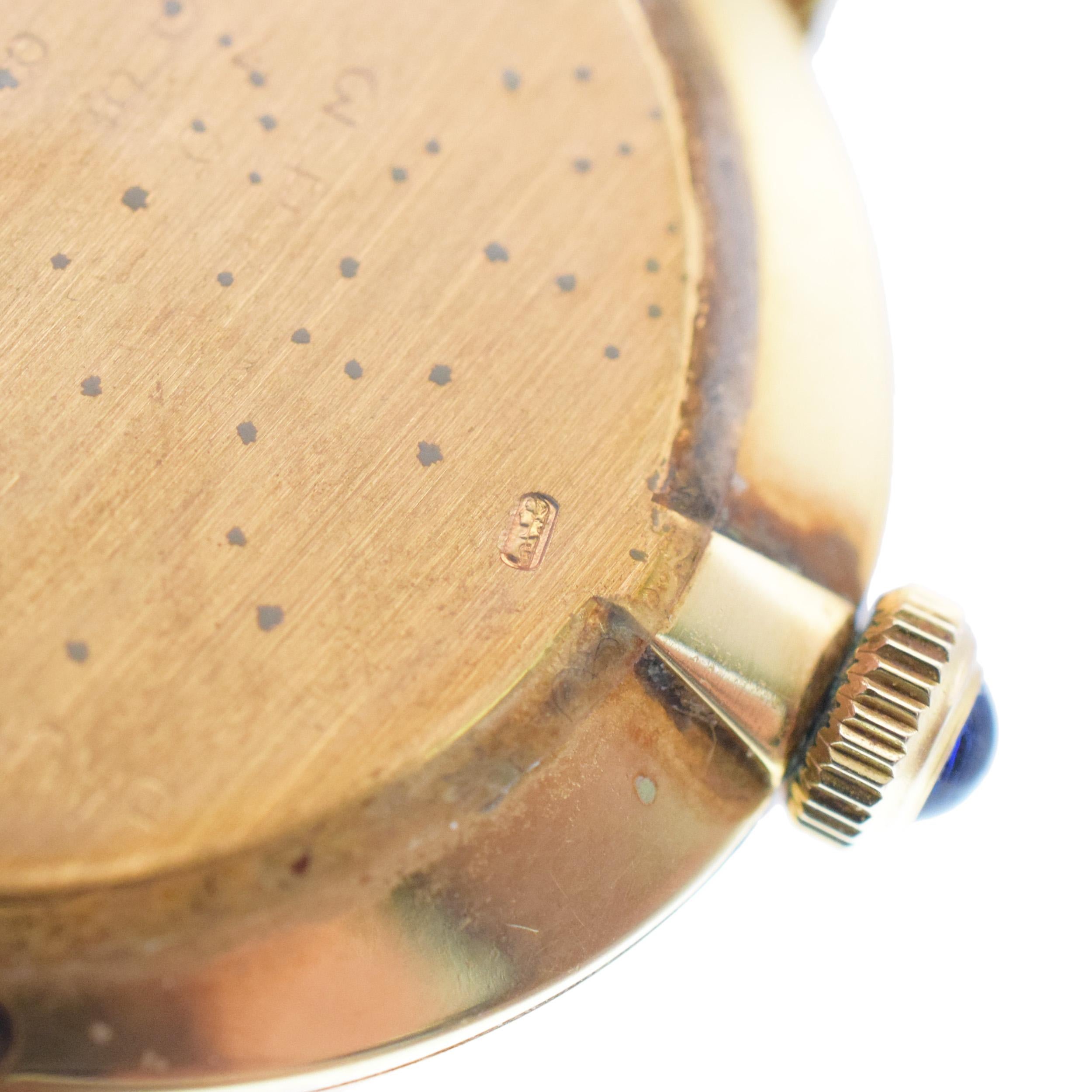 Reloj de pulsera Baume & Mercier de oro amarillo de 18 quilates y diamantes. en venta 8