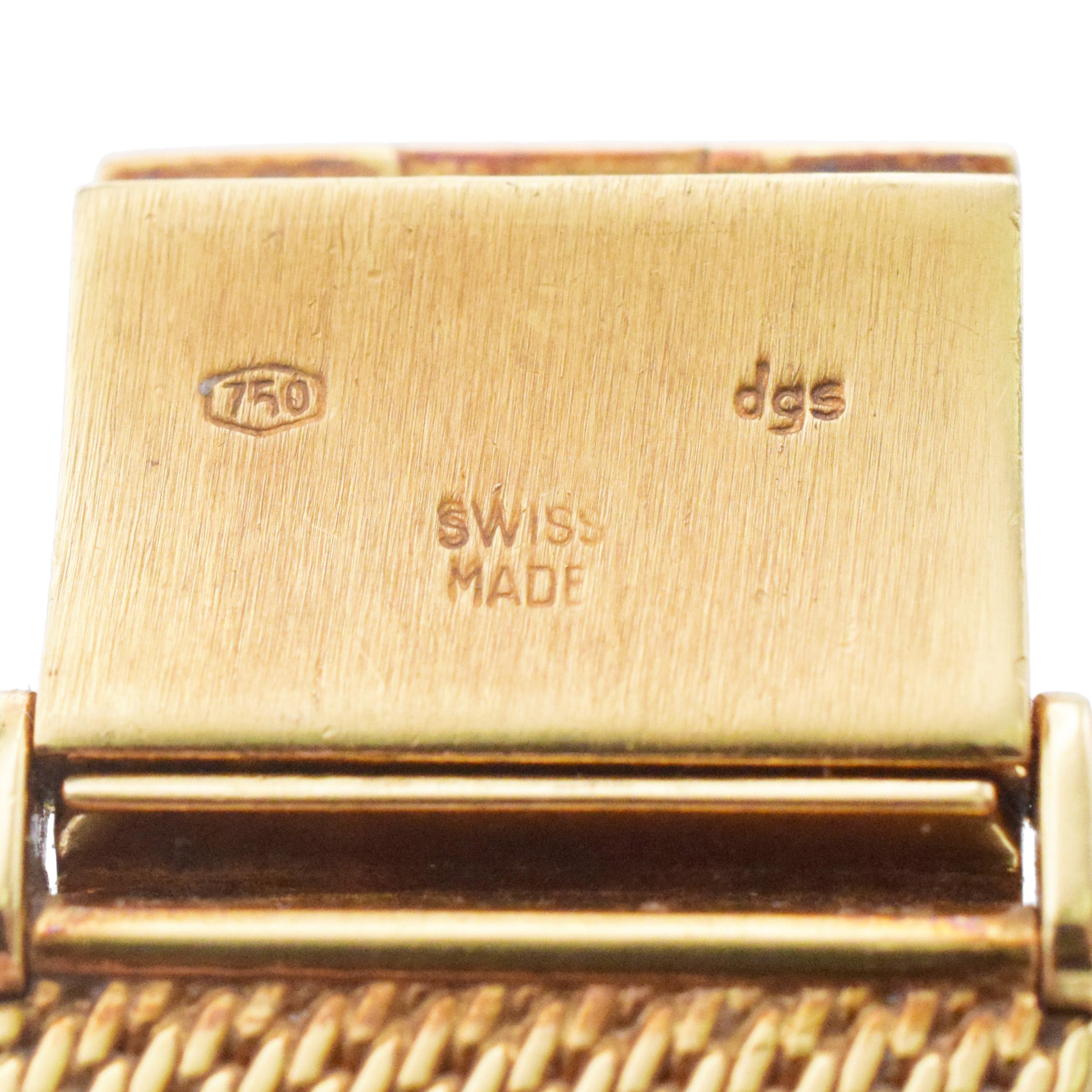 Reloj de pulsera Baume & Mercier de oro amarillo de 18 quilates y diamantes. en venta 9