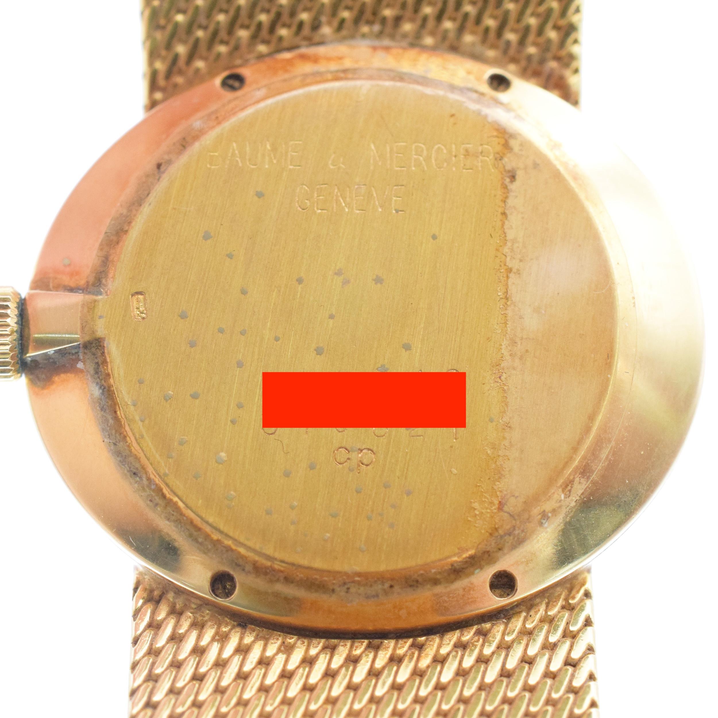 Reloj de pulsera Baume & Mercier de oro amarillo de 18 quilates y diamantes. en venta 4