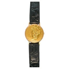 Baume & Mercier 18k Yellow Gold Hidden Dial Coin Watch