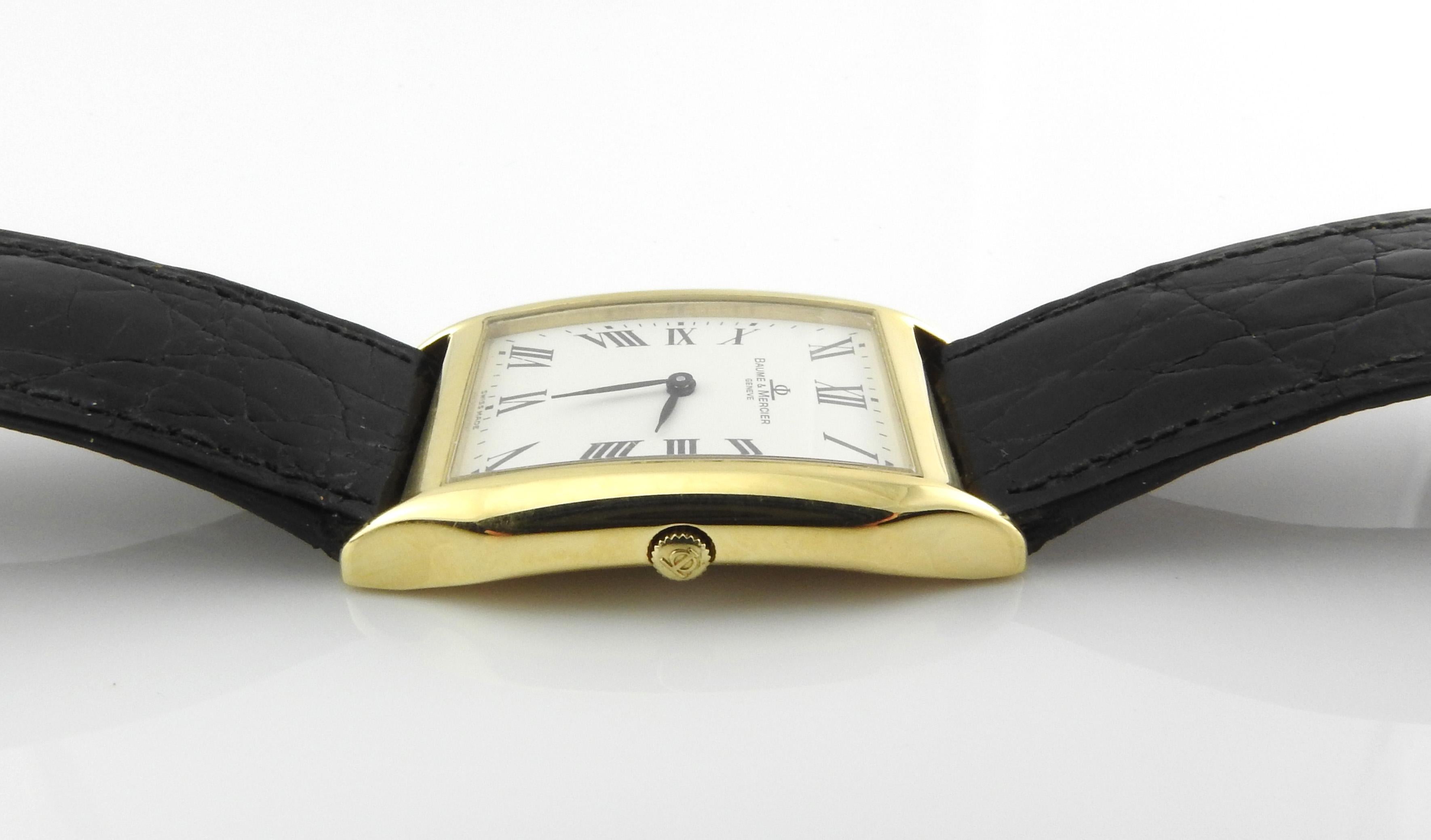baume mercier 18k gold watch