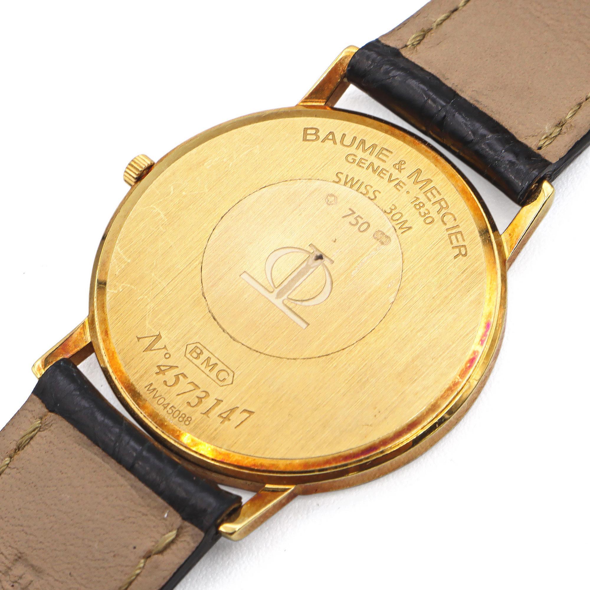 Baume & Mercier 18K Yellow Gold Ref. MV045088 Men's Quartz Watch 2