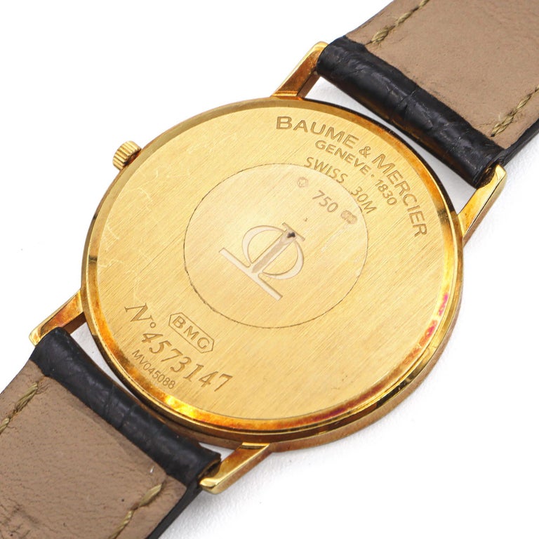 Baume and Mercier 18K Yellow Gold Ref. MV045088 Men's Quartz Watch