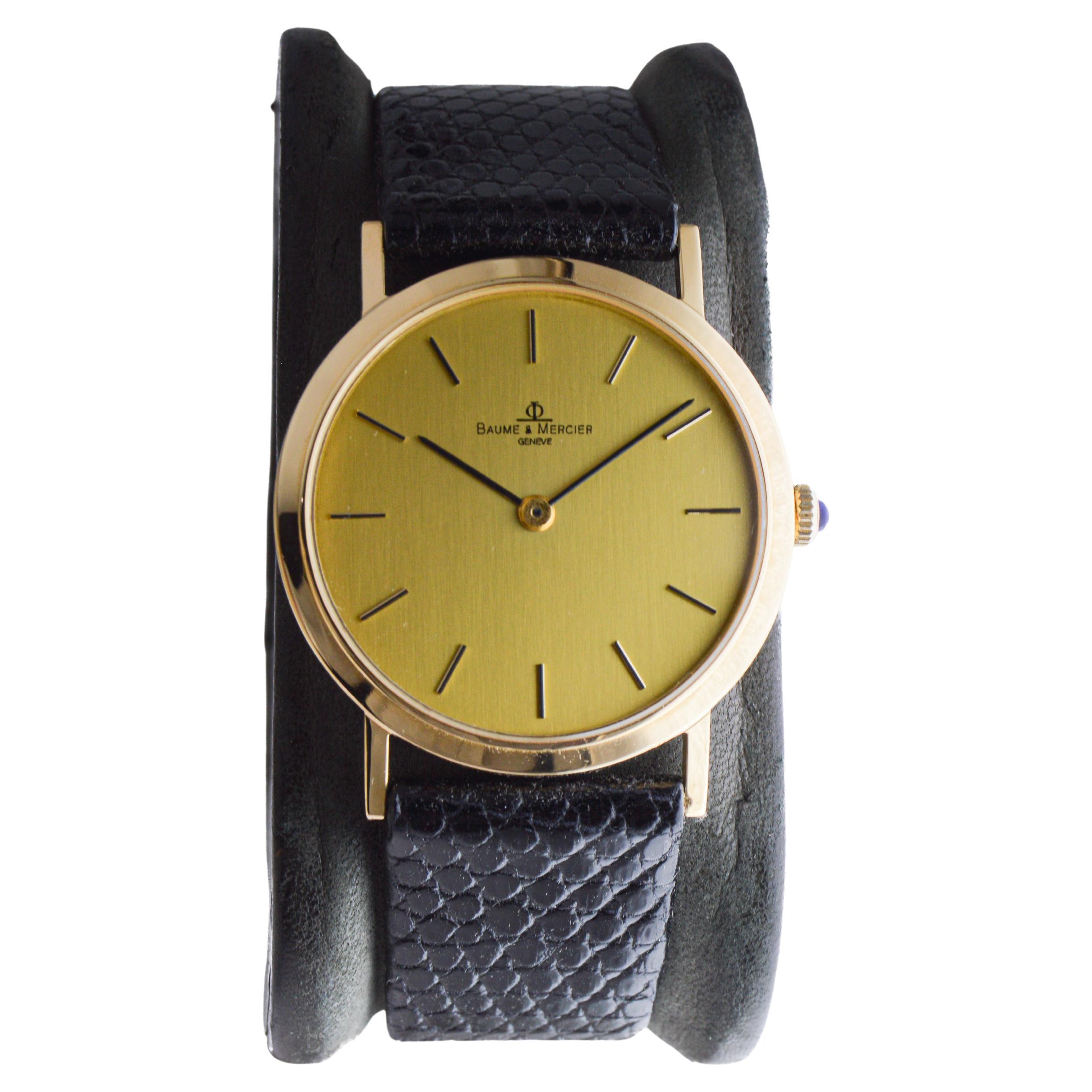 Baume & Mercier 18Kt  Orologio da sera in oro giallo massiccio con scatola e documenti