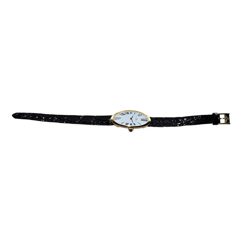 Women's Baume & Mercier 18 Karat Yellow Gold Wristwatch Originally Sold to Jerry Lewis