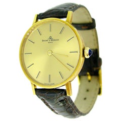 Vintage Baume & Mercier 35121 Yellow Gold Mechanic Wristwatch