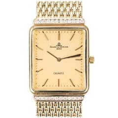 Baume & Mercier .40 Carat Diamond Yellow Gold Unisex Wristwatch