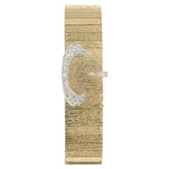 Baume + Mercier .75 Carat Diamond Yellow Gold Covered Ladies Wristwatch