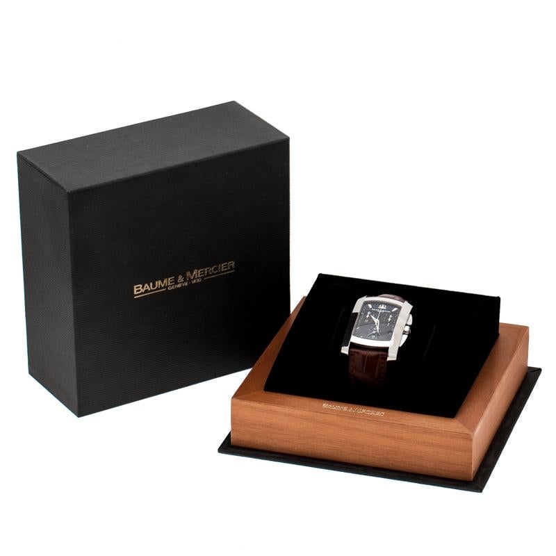 Baume & Mercier Acier inoxydable noir 65448 Chronographe Montre-bracelet homme 30 mm 3