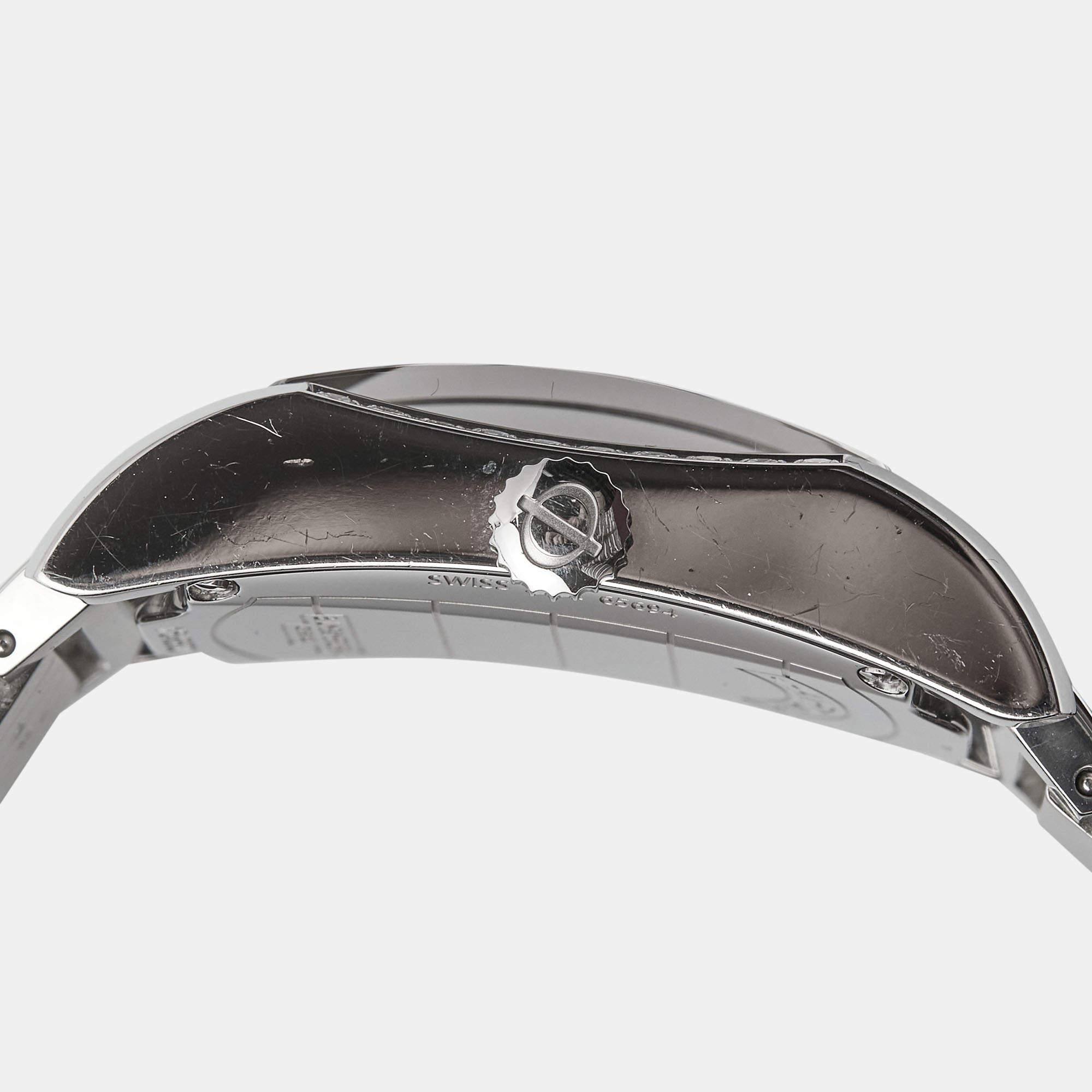 Baume & Mercier Montre-bracelet pour femme en acier inoxydable noir Diamond Hampton 65694  Bon état - En vente à Dubai, Al Qouz 2