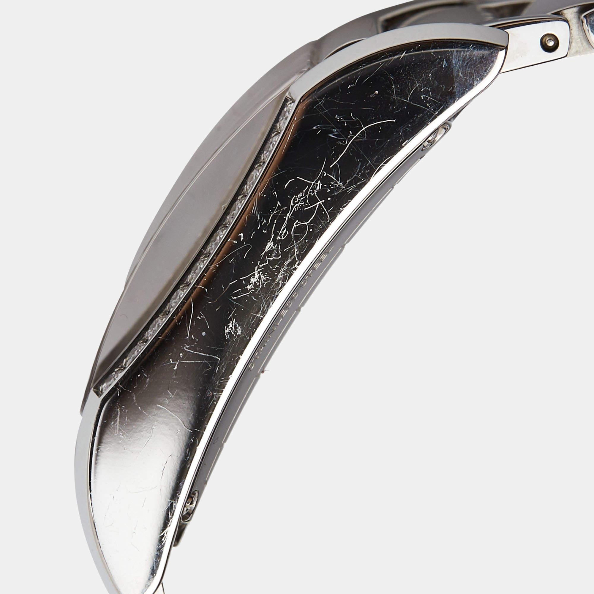 Men's Baume & Mercier Black Stainless Steel Diamond Hampton 65694 Women's Wristwatch  For Sale