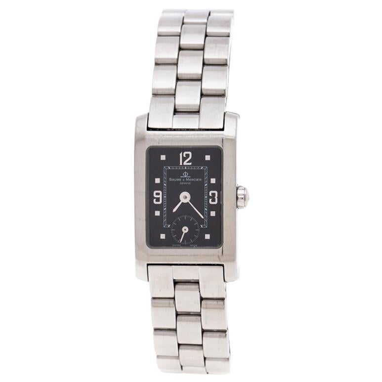 Baume & Mercier Black Stainless Steel Hampton MV045139 Women's Wristwatch 20 MM