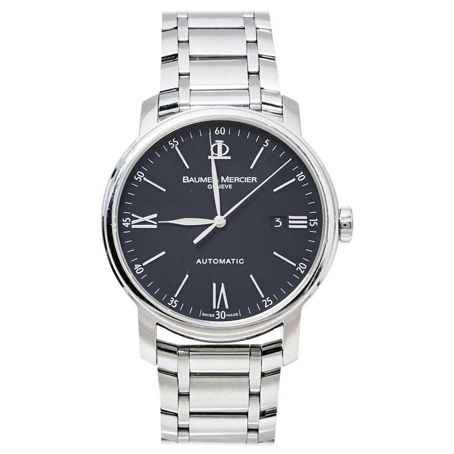 Baume & Mercier Black Steel Classima XL 65534 Automatic Men's Wristwatch 41 MM