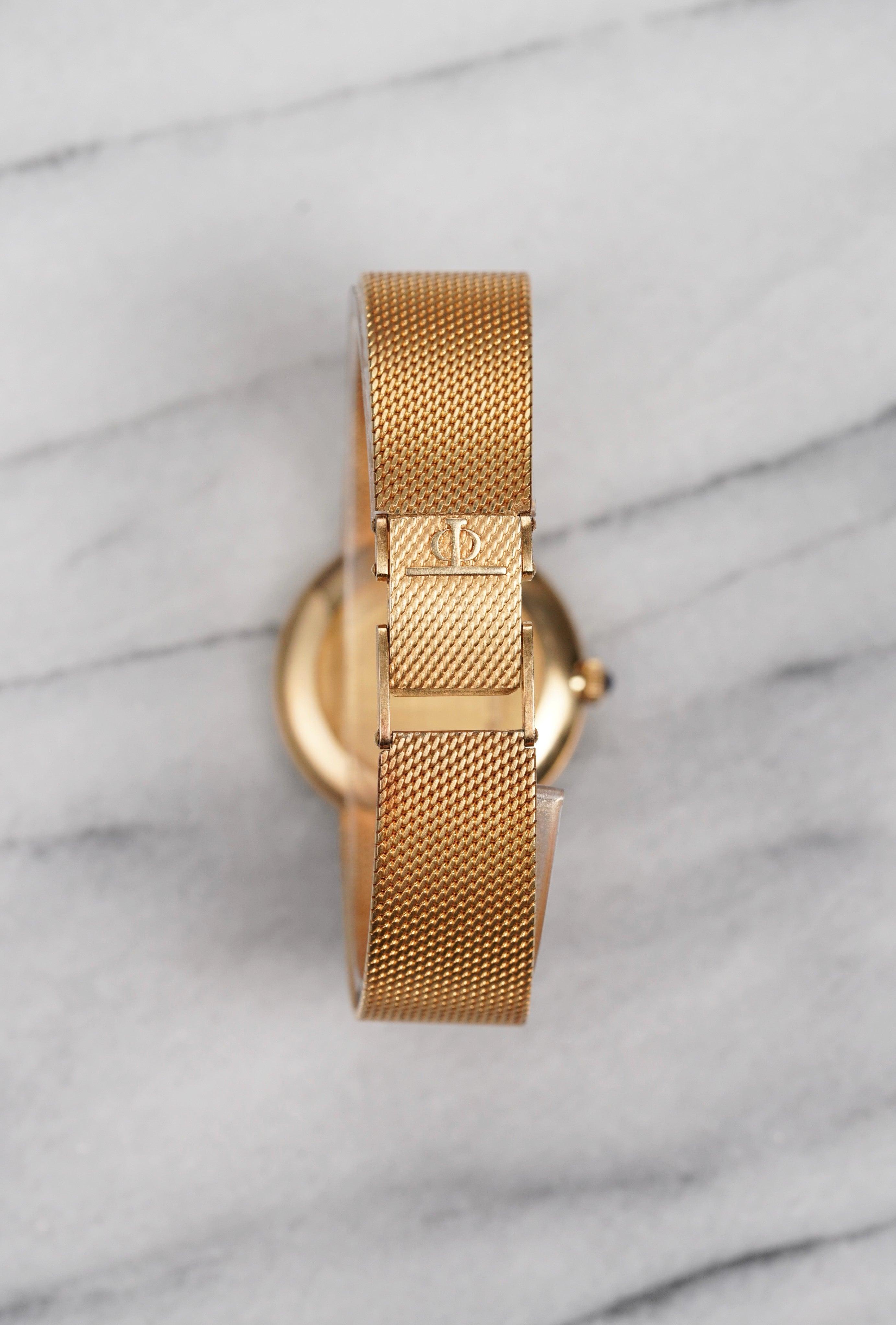da uomo o donna Orologio Baume & Mercier Blue Falcon Eye in oro giallo 18 carati, anni '70 in vendita