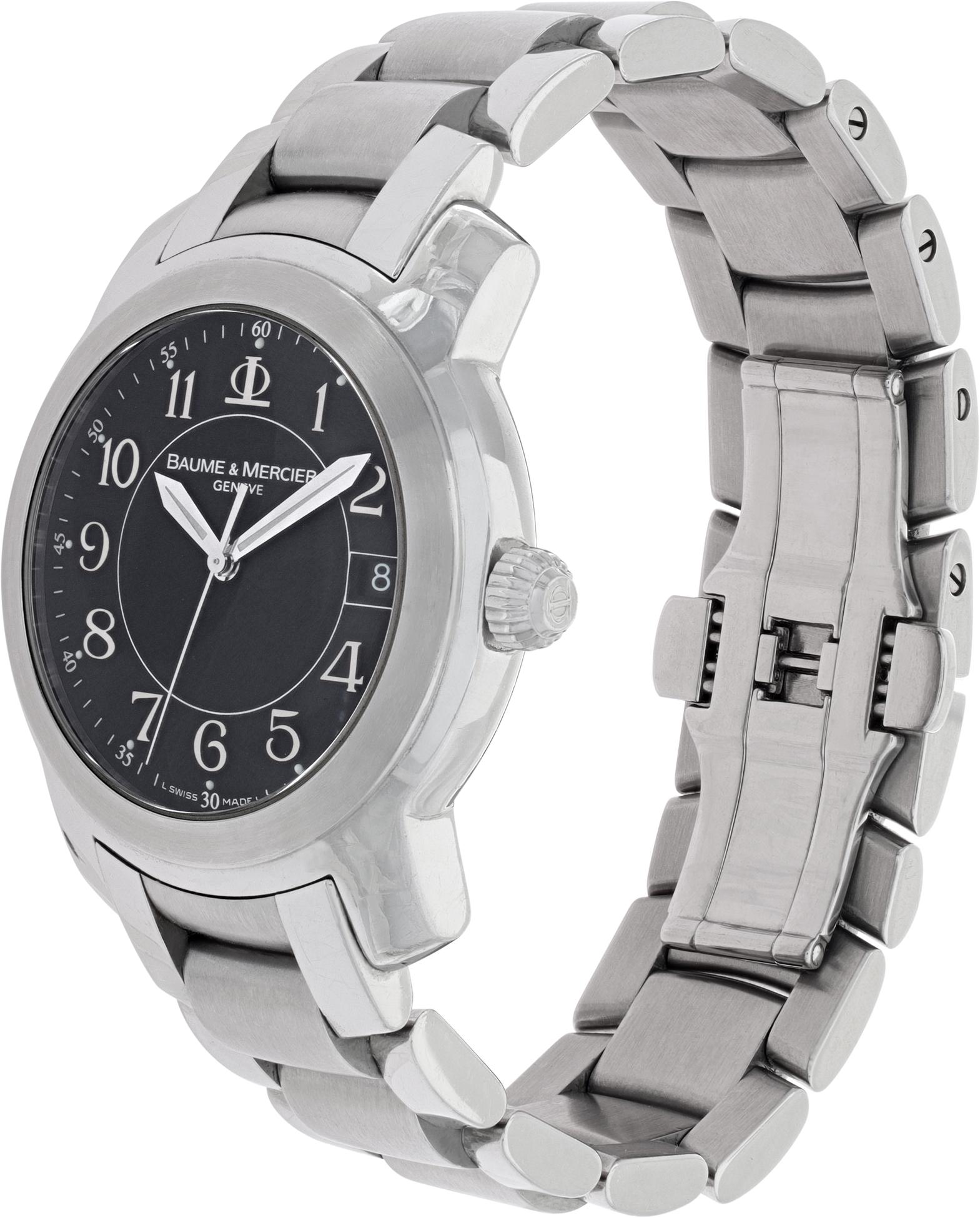 Baume & Mercier Capeland in stainless steel. Quartz w/ date and sweep seconds. 40 mm case size. Ref 65531. Fine Pre-owned Baume & Mercier Watch.

 Certified preowned Sport Baume & Mercier Capeland 65531 watch is made out of Stainless steel on a