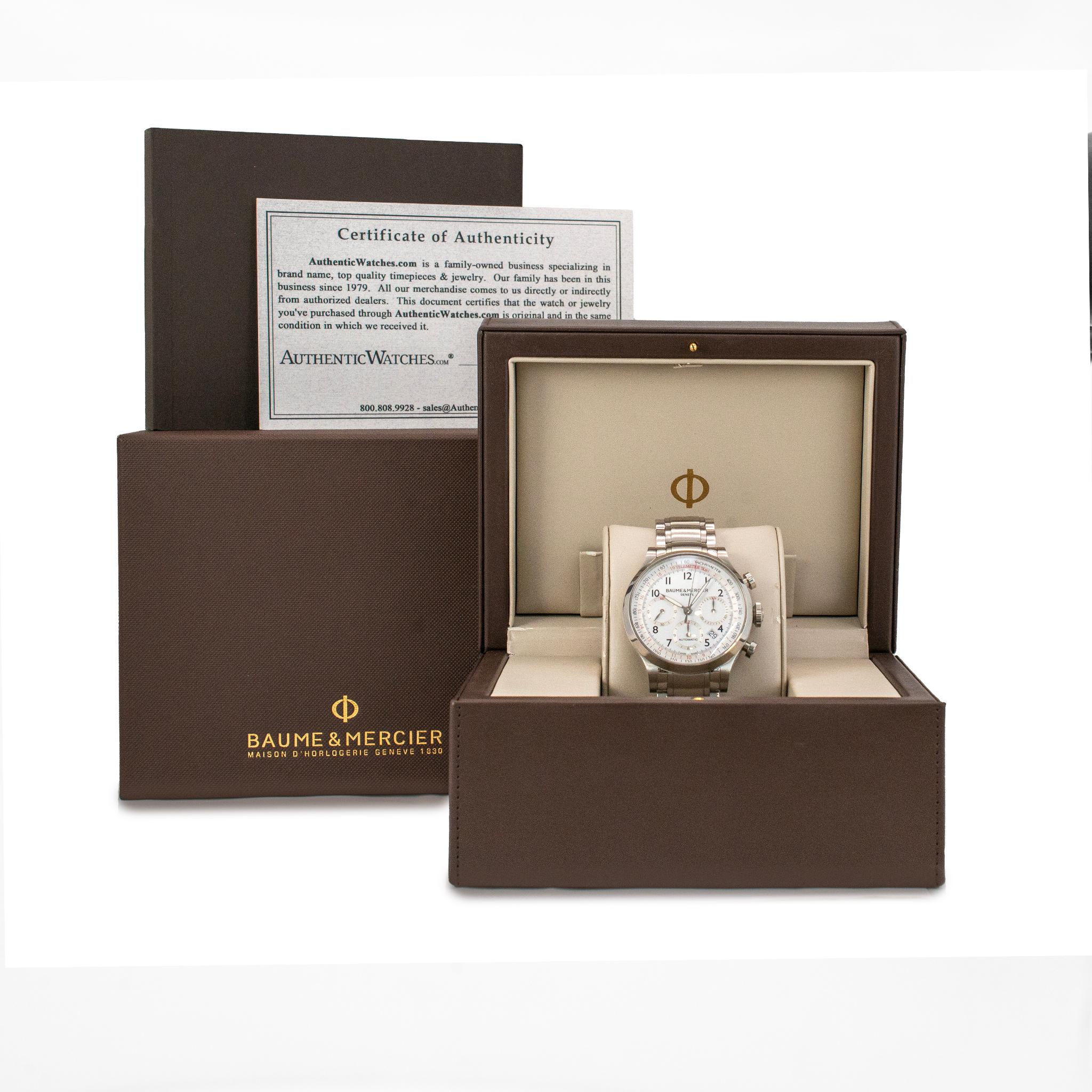 Reloj Automático Baume & Mercier Capeland 42MM MOA10061 Cronógrafo Acero en venta 6