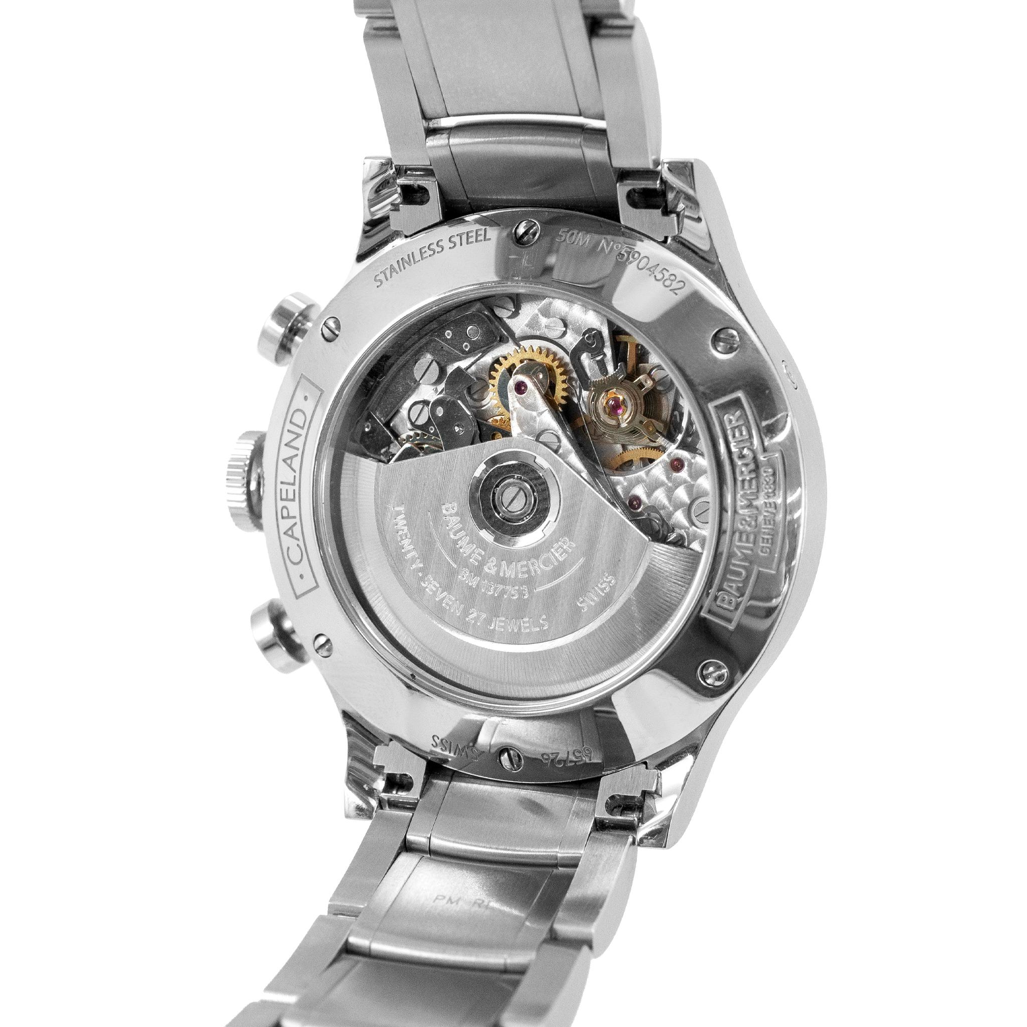 Reloj Automático Baume & Mercier Capeland 42MM MOA10061 Cronógrafo Acero en venta 1