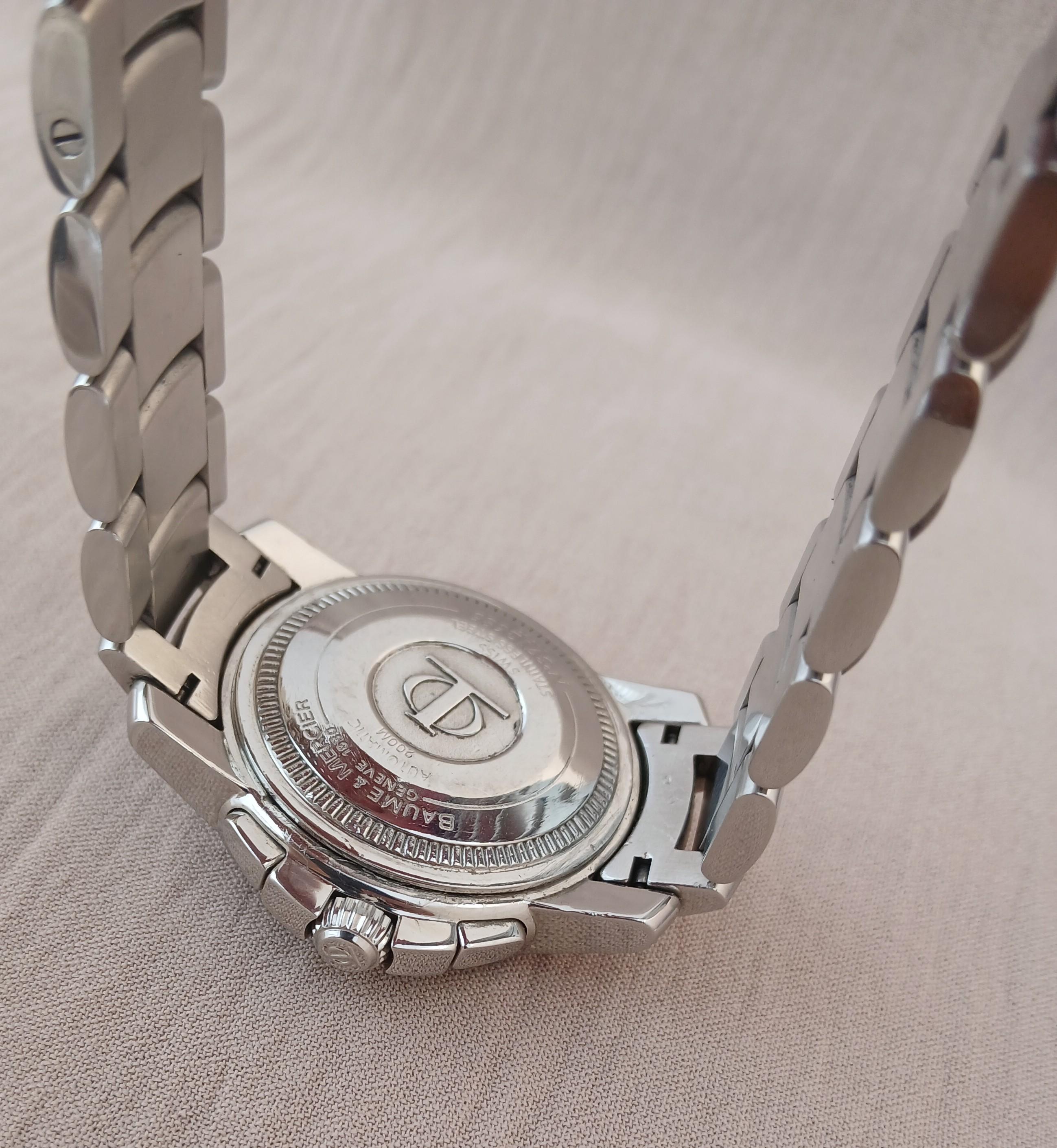 Reloj Baume & Mercier Capeland 65352 Automático Acero Esfera Negra Hombre en venta 10