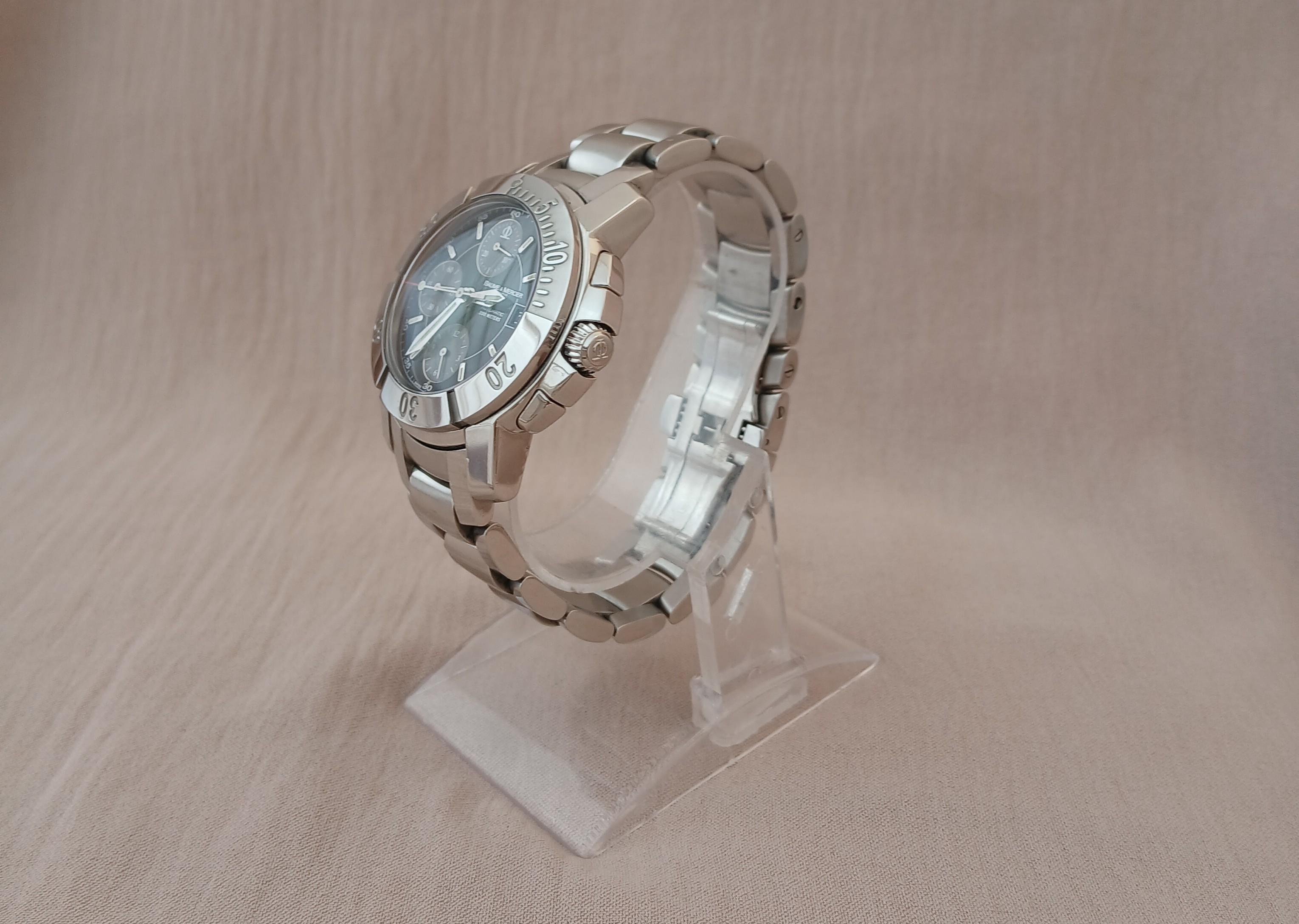 Reloj Baume & Mercier Capeland 65352 Automático Acero Esfera Negra Hombre en venta 12