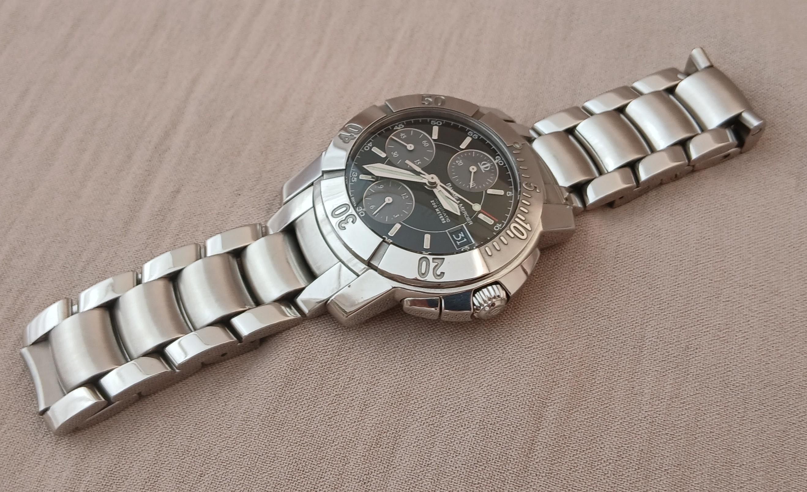 De los hombres Reloj Baume & Mercier Capeland 65352 Automático Acero Esfera Negra Hombre en venta