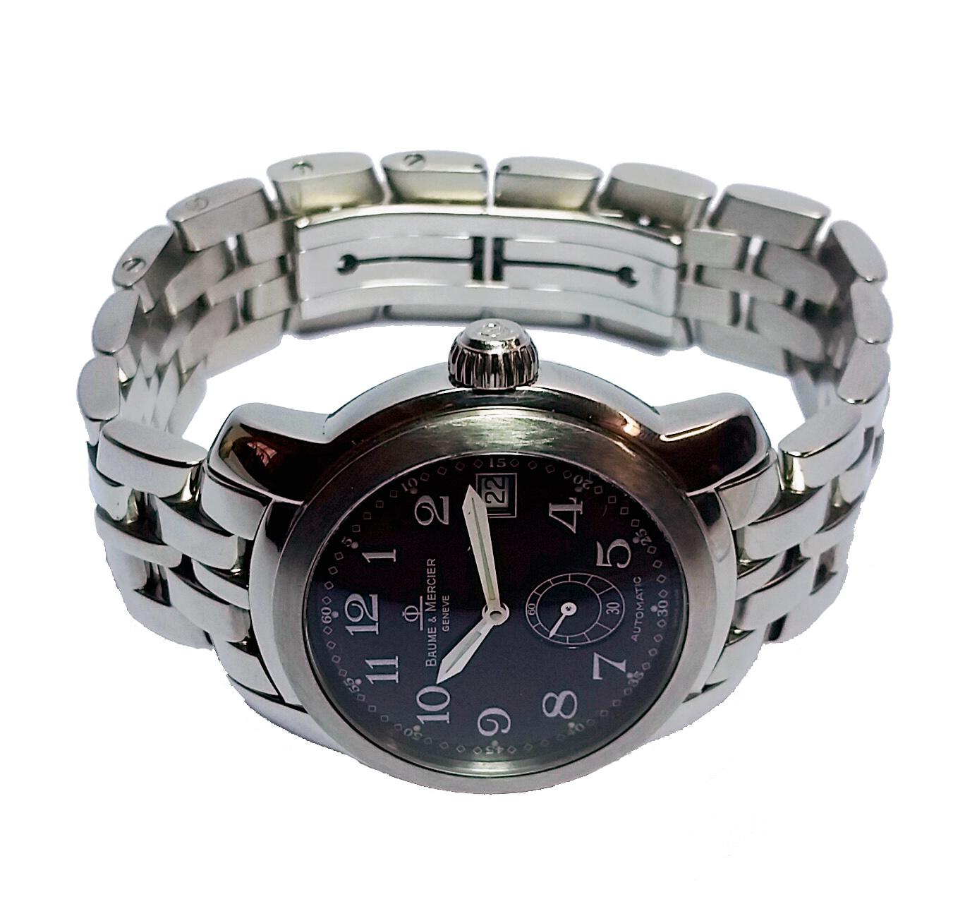 Stainless Steel Automatic Men's Wrist Watch
Capeland Series
39mm Case
Polished Case & Bracelet
Satin-Finish on Bezel
Black Dial with Arabic Markers & Date
Luminescent Hands
$2,495 MSRP
Includes one year warranty