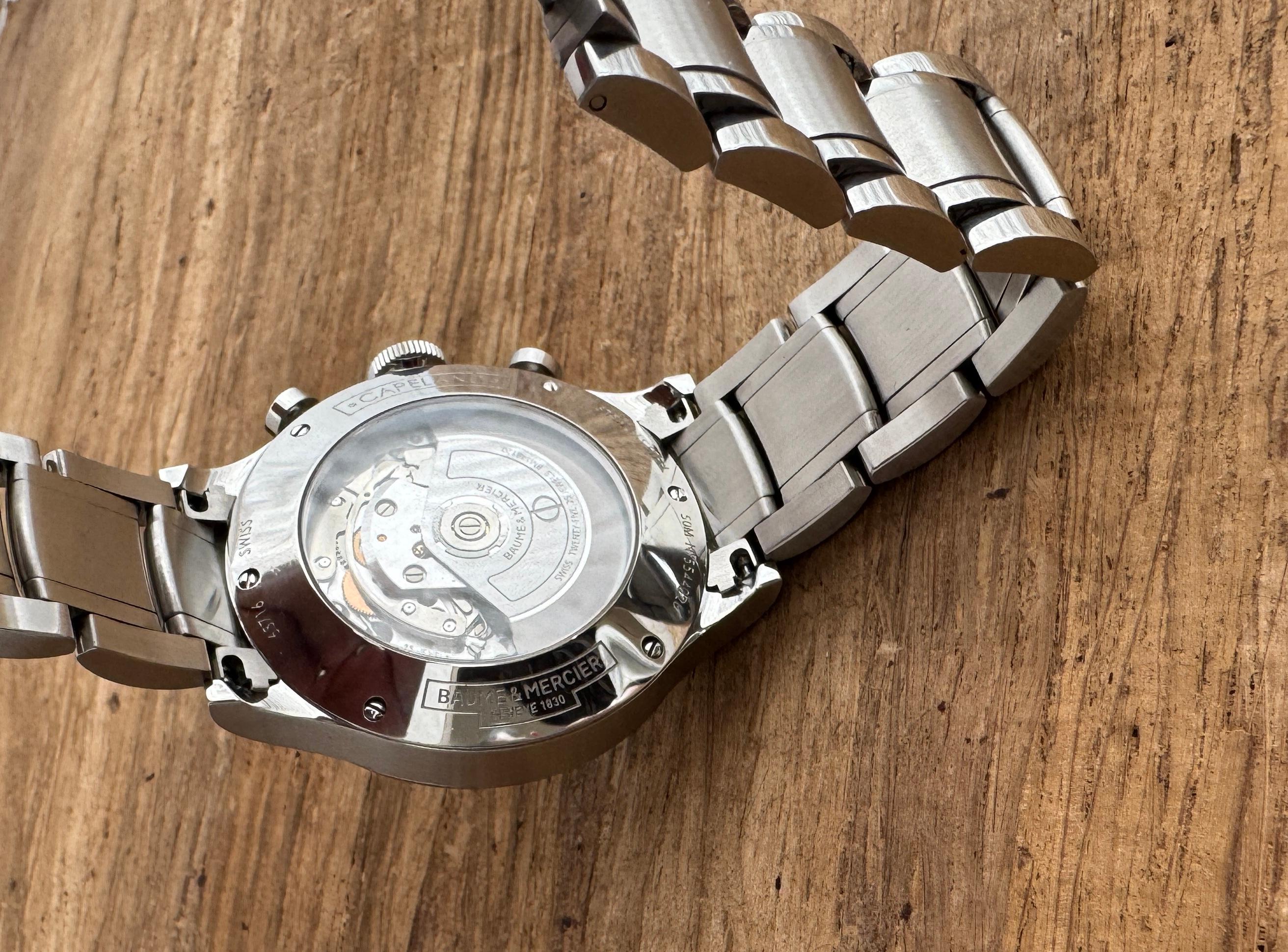 Montre homme Baume & Mercier Capeland Chronograph MOA10066 - Full Set en vente 6
