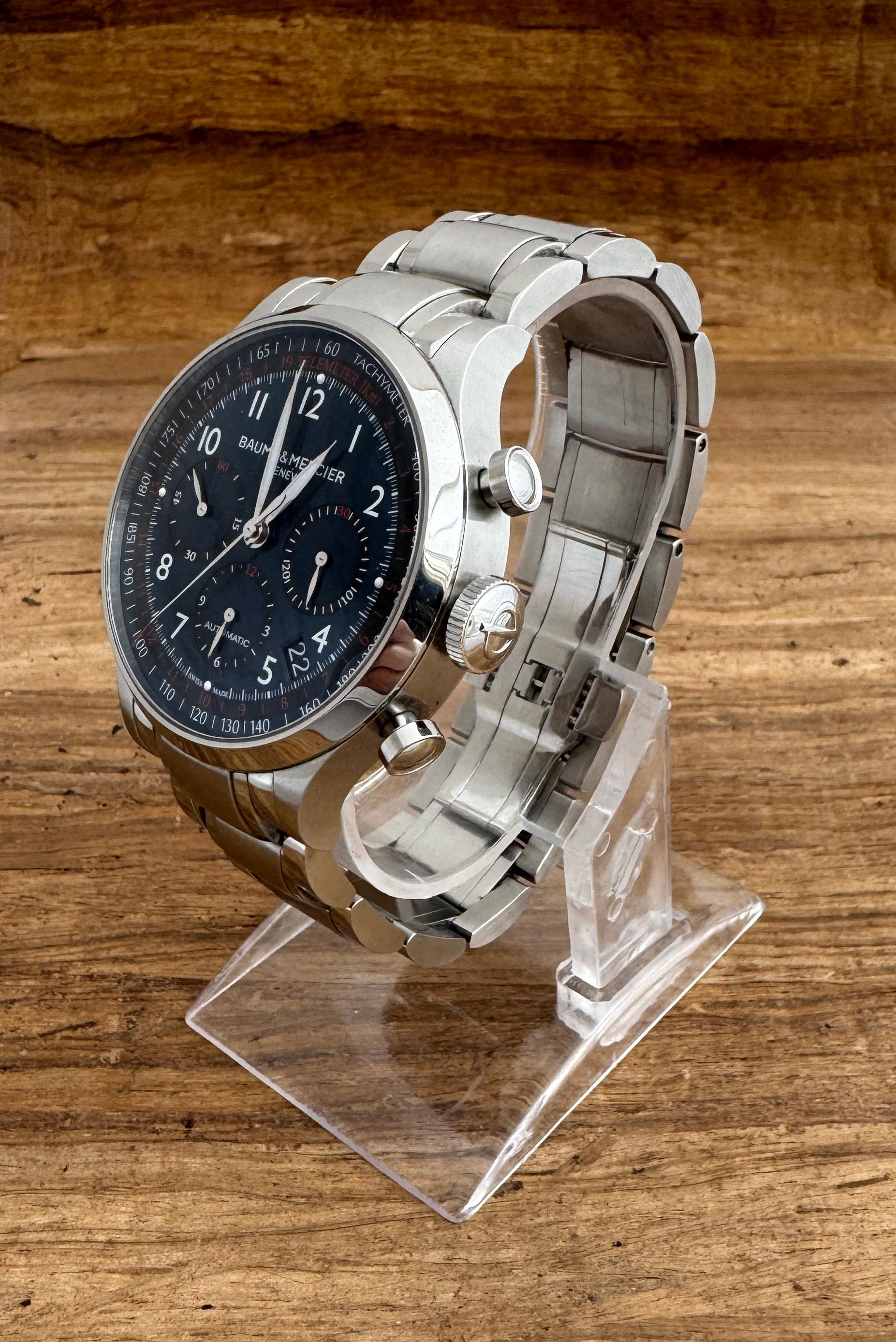 Montre homme Baume & Mercier Capeland Chronograph MOA10066 - Full Set en vente 7
