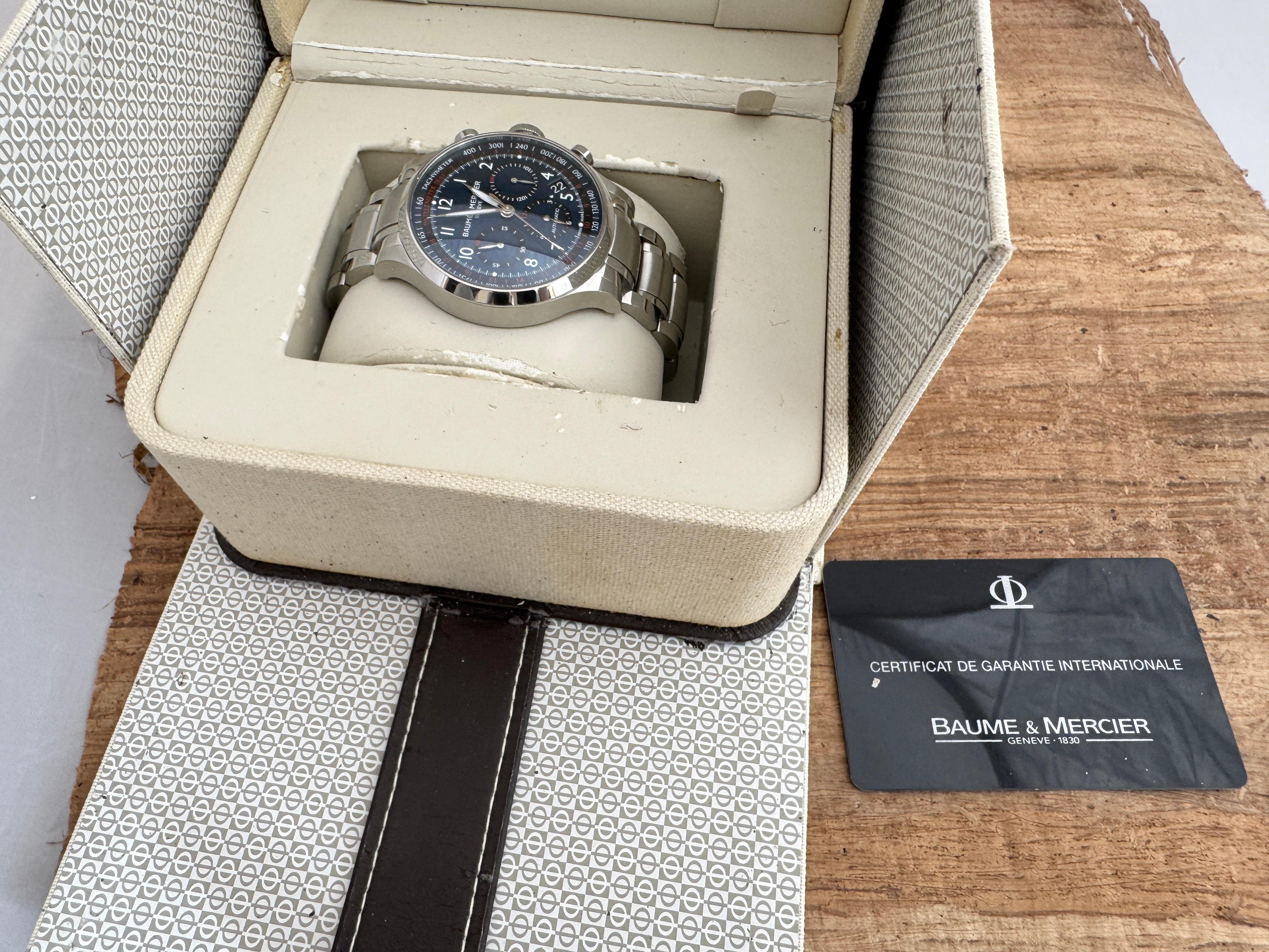 Montre homme Baume & Mercier Capeland Chronograph MOA10066 - Full Set Pour hommes en vente