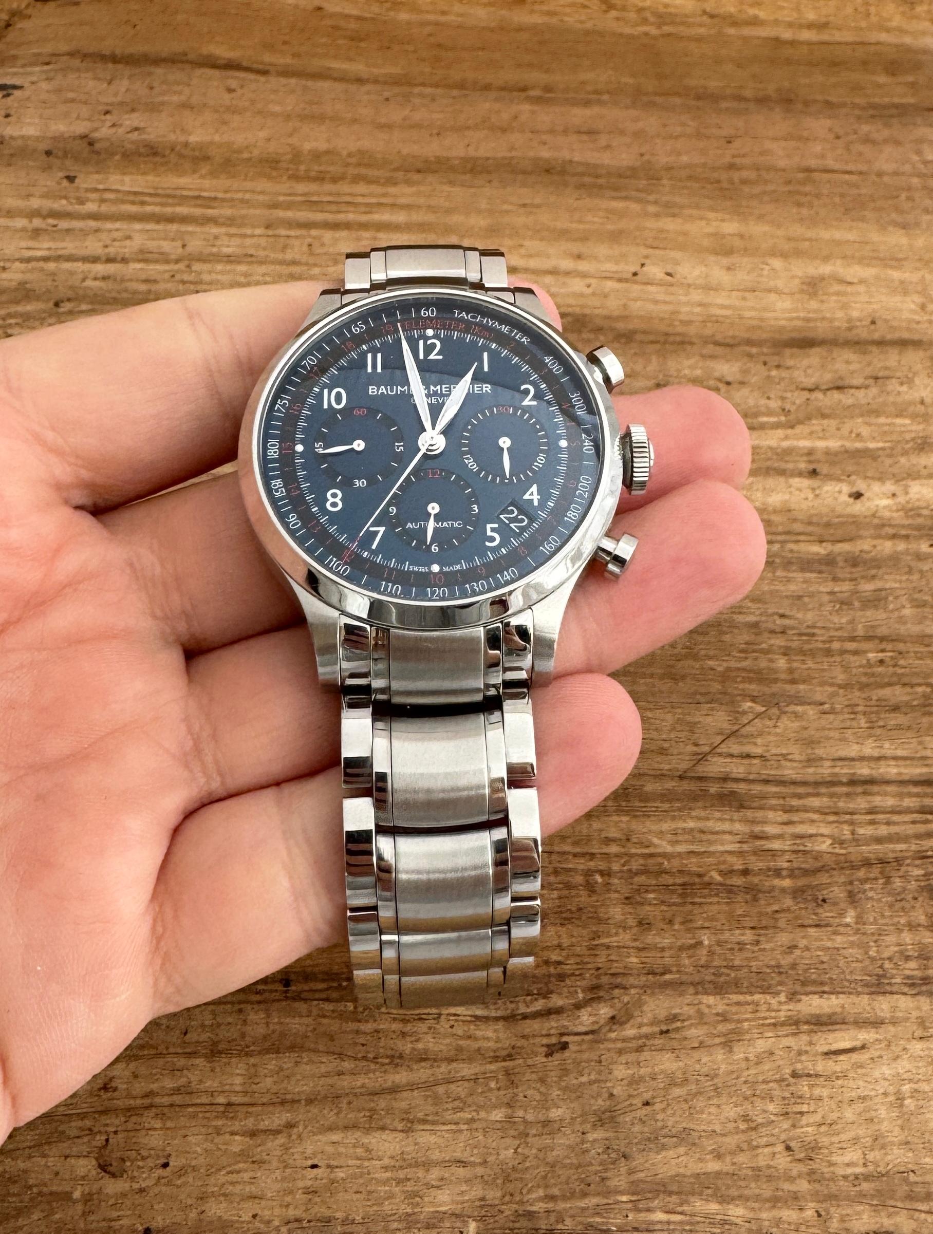 Montre homme Baume & Mercier Capeland Chronograph MOA10066 - Full Set en vente 1