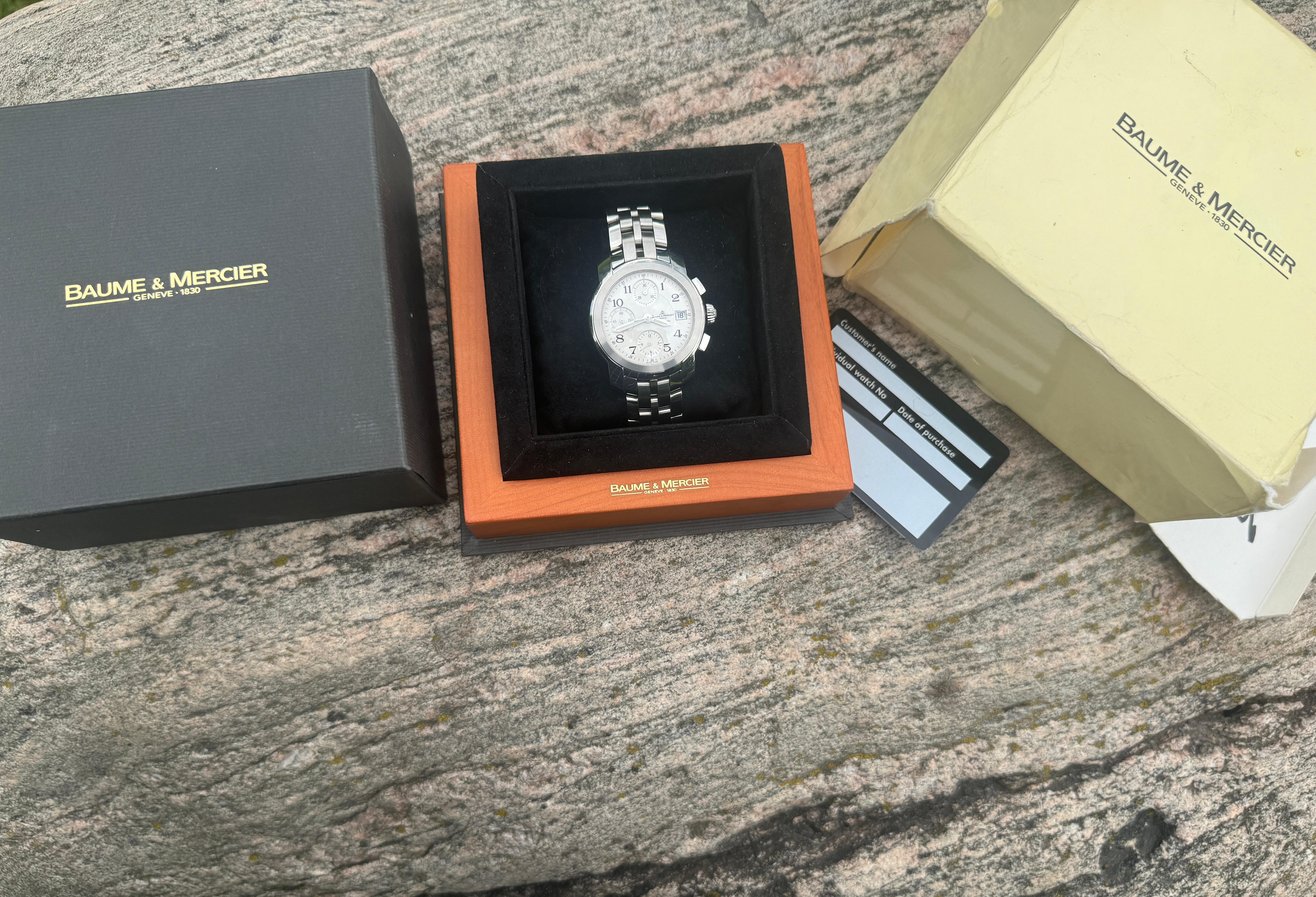 Baume & Mercier Capeland Chronograph MV0452 Edelstahl-Automatikuhr im Zustand „Hervorragend“ in Toronto, CA