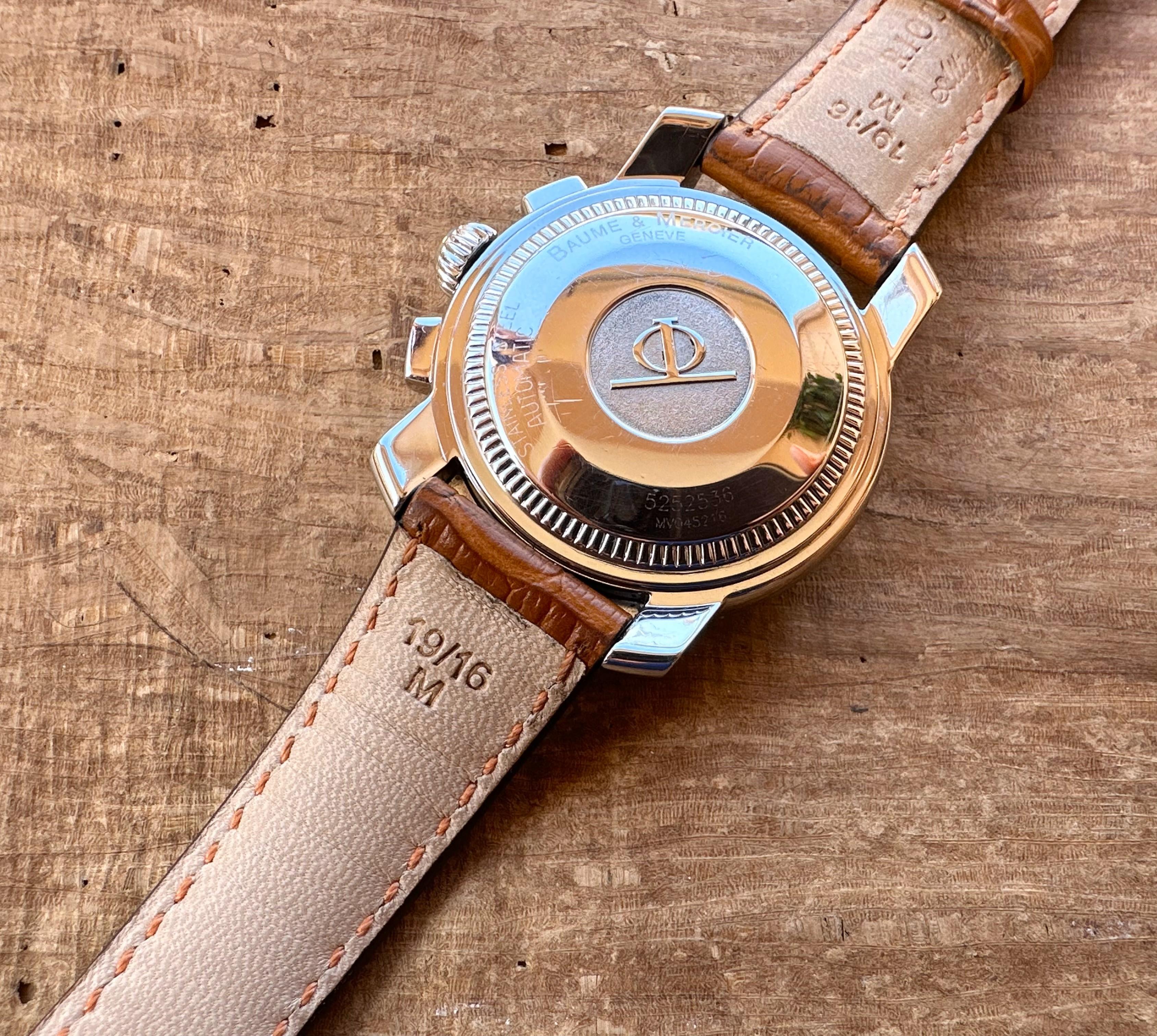 Baume & Mercier Capeland Chronograph MV045216 Automatic Watch For Sale 9
