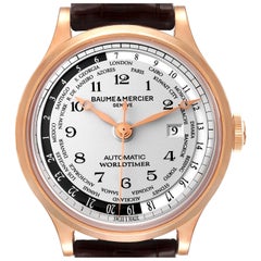 Baume Mercier Capeland Worldtimer Rose Gold  Mens Watch 10107